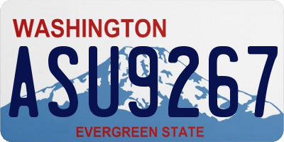 WA license plate ASU9267