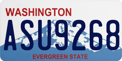 WA license plate ASU9268