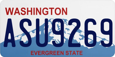 WA license plate ASU9269