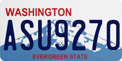 WA license plate ASU9270
