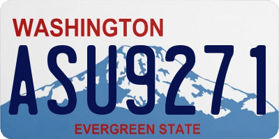 WA license plate ASU9271