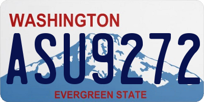 WA license plate ASU9272