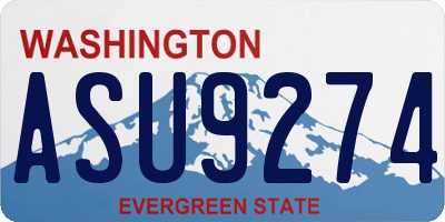 WA license plate ASU9274