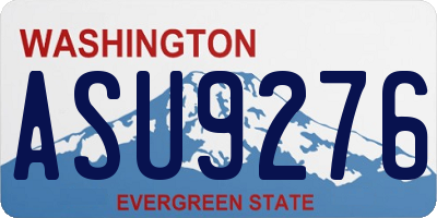 WA license plate ASU9276