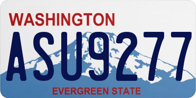 WA license plate ASU9277
