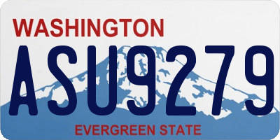 WA license plate ASU9279