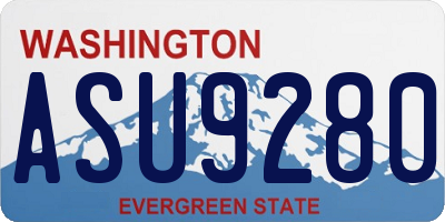 WA license plate ASU9280