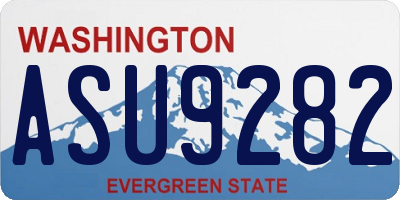 WA license plate ASU9282