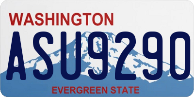 WA license plate ASU9290