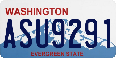 WA license plate ASU9291
