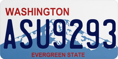 WA license plate ASU9293