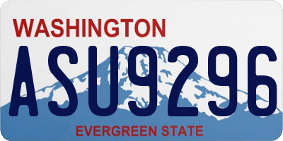 WA license plate ASU9296