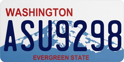 WA license plate ASU9298
