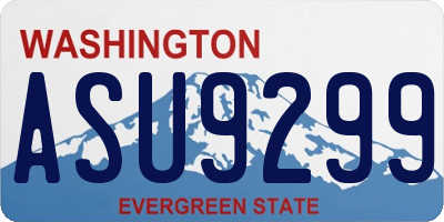 WA license plate ASU9299
