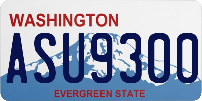 WA license plate ASU9300