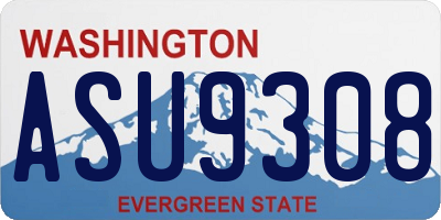 WA license plate ASU9308
