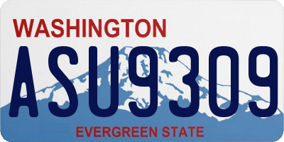 WA license plate ASU9309