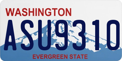 WA license plate ASU9310