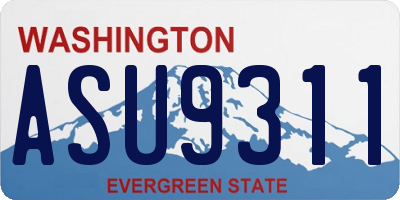 WA license plate ASU9311