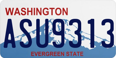 WA license plate ASU9313