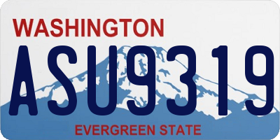 WA license plate ASU9319