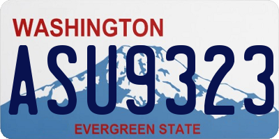 WA license plate ASU9323