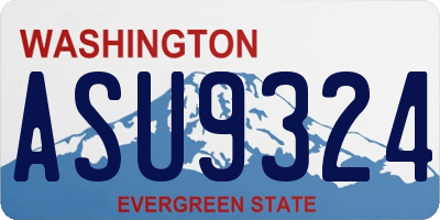 WA license plate ASU9324