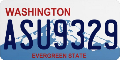 WA license plate ASU9329