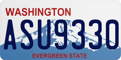 WA license plate ASU9330