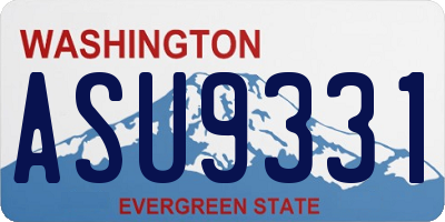 WA license plate ASU9331