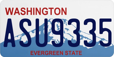 WA license plate ASU9335
