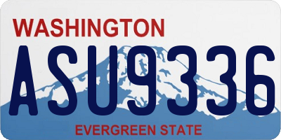WA license plate ASU9336