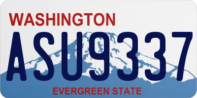 WA license plate ASU9337