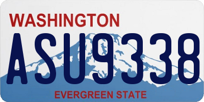 WA license plate ASU9338