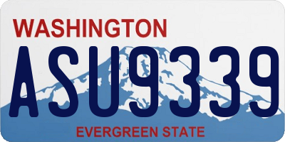 WA license plate ASU9339