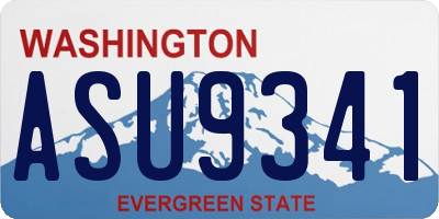 WA license plate ASU9341