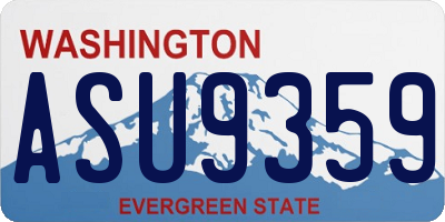 WA license plate ASU9359