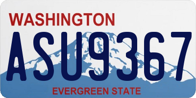 WA license plate ASU9367