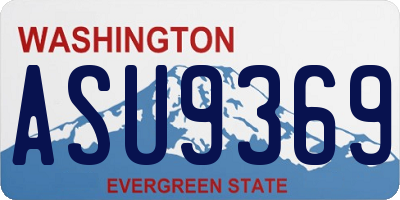 WA license plate ASU9369