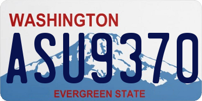 WA license plate ASU9370