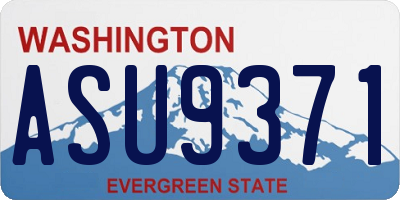 WA license plate ASU9371