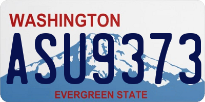 WA license plate ASU9373