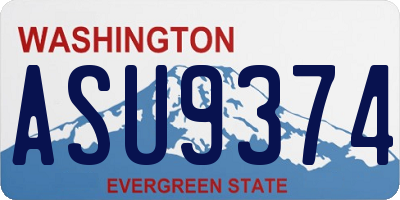 WA license plate ASU9374