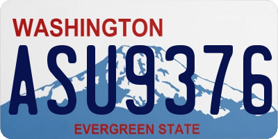WA license plate ASU9376