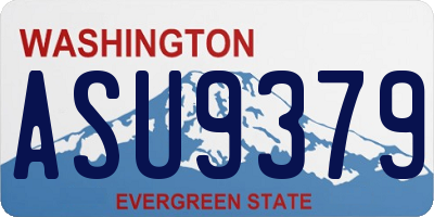 WA license plate ASU9379