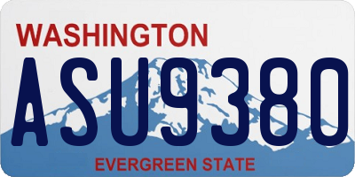 WA license plate ASU9380