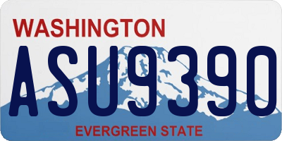 WA license plate ASU9390