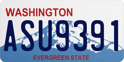 WA license plate ASU9391