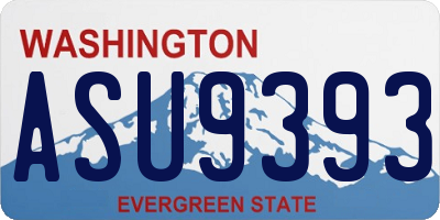WA license plate ASU9393