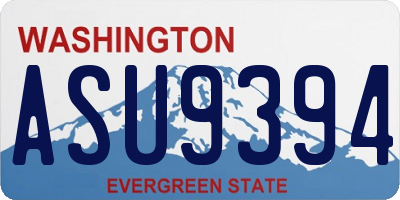 WA license plate ASU9394
